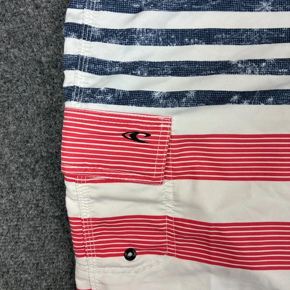 ONeill Mens American Flag Board Shorts Red White Blue Stars Stripes Size W36
